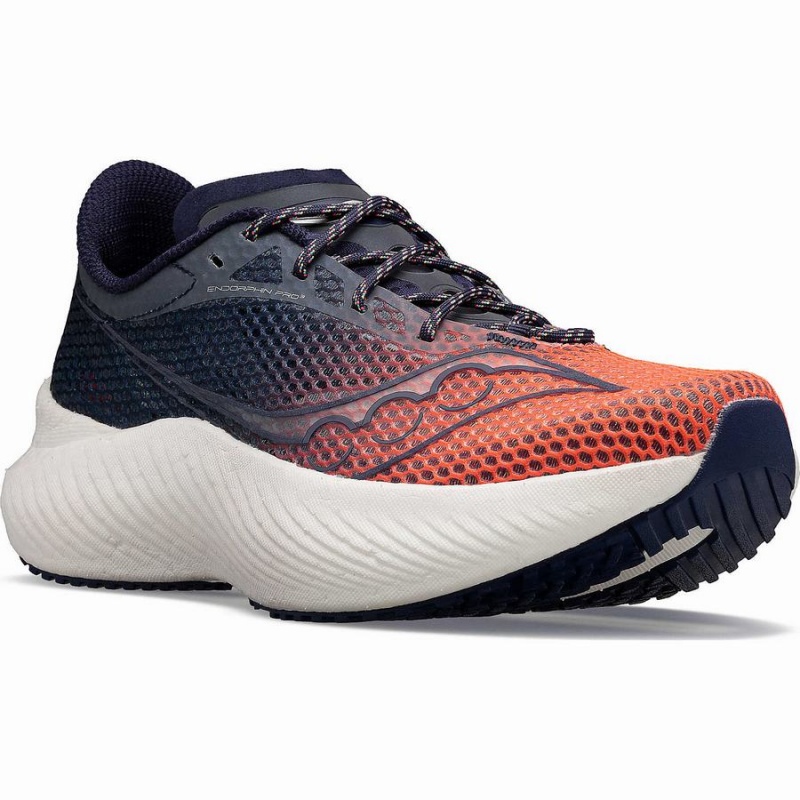 Saucony VIZIPRO Endorphin Pro 3 Løpesko Dame Oransje Marineblå | S29768-Q34