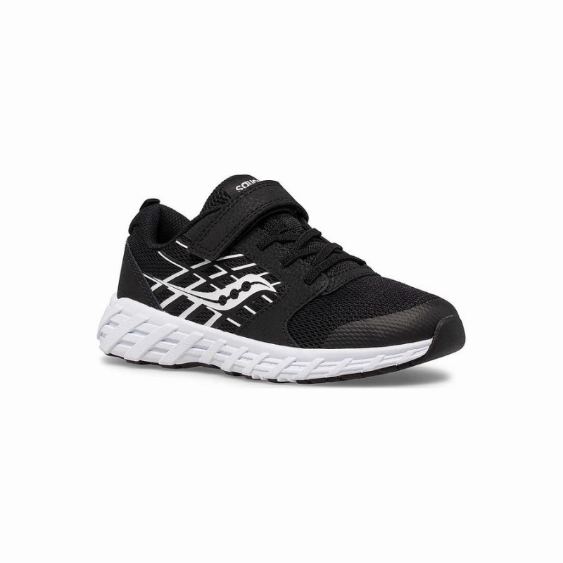 Saucony Vind 2.0 A/C Sneaker Løpesko Barn Svarte Hvite | S85094-M71