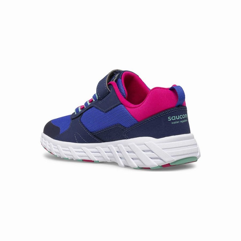 Saucony Vind Shield 2.0 A/C Sneaker Løpesko Barn Blå Rosa | S02137-U57