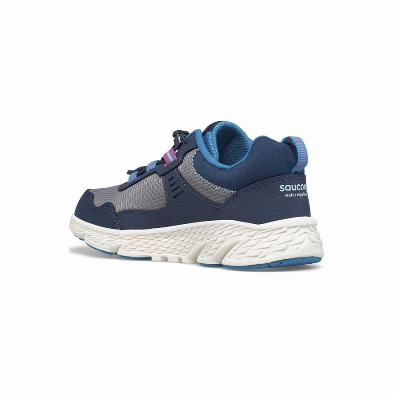 Saucony Vind Shield 3.0 Sneaker Løpesko Barn Marineblå Grå | S19023-B18