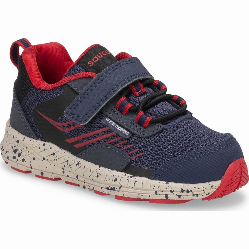 Saucony Vind Shield A/C Jr. Sneaker Løpesko Barn Marineblå Rød | S36701-D79