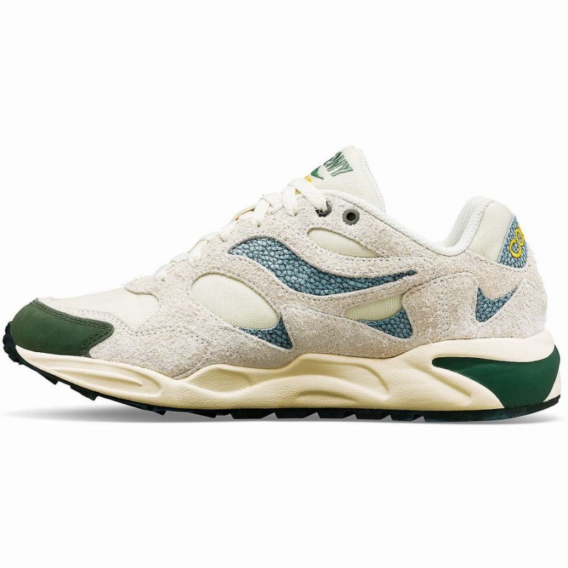 Saucony x Colour Plus Grid Shadow 2 Joggesko Dame Beige Grønn | S58071-M63